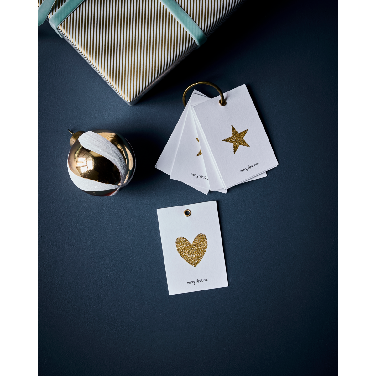 House Doctor Geschenkanhänger / Glitzer