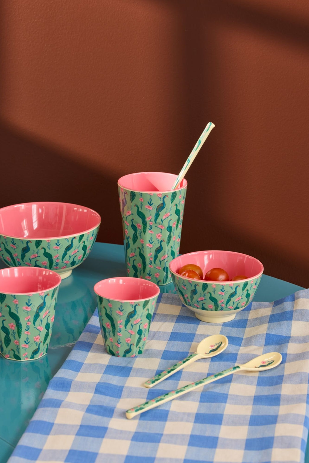 Rice Melamin Becher / Pfau