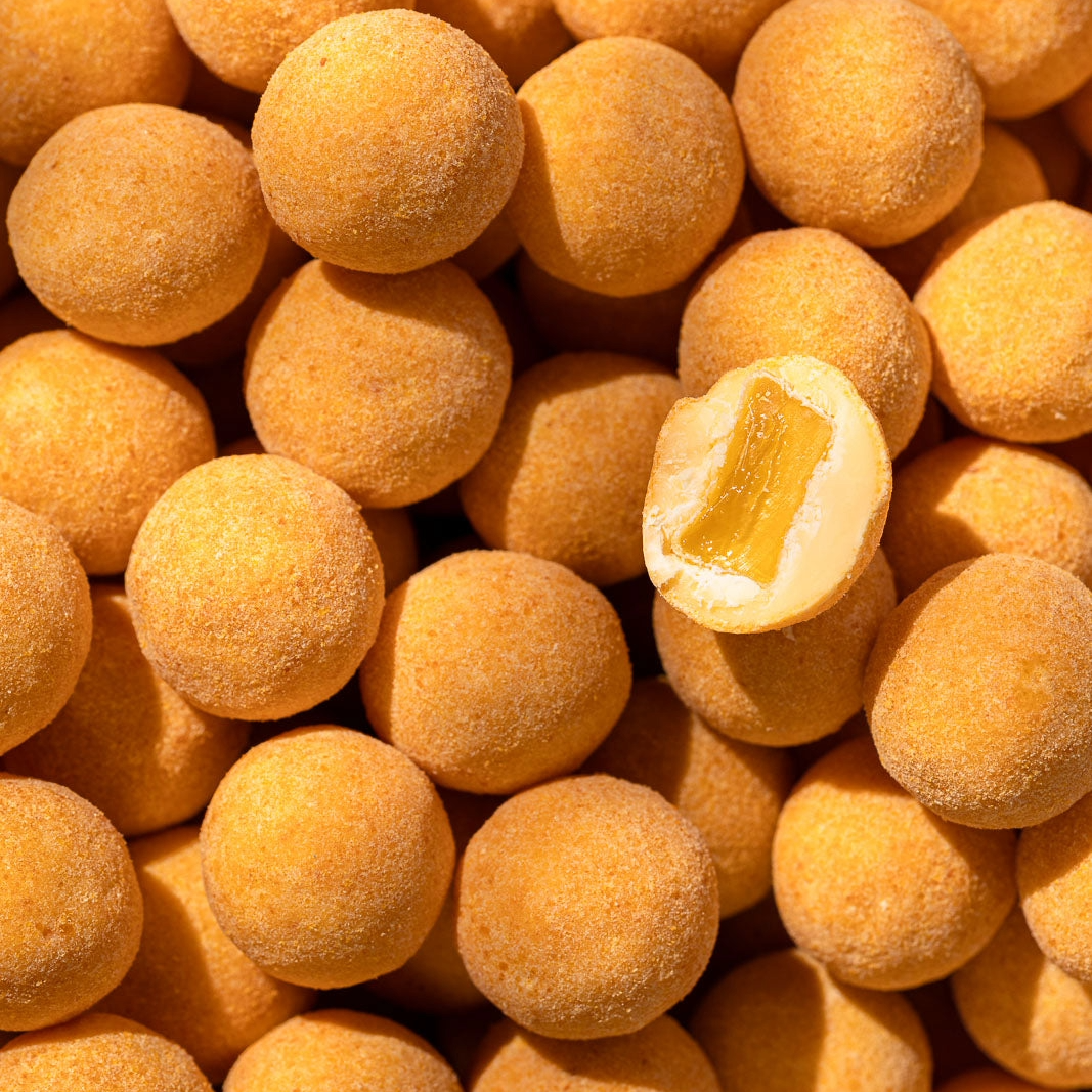 Fruchtgummi mit Schokolade und Mango Passion Pulver