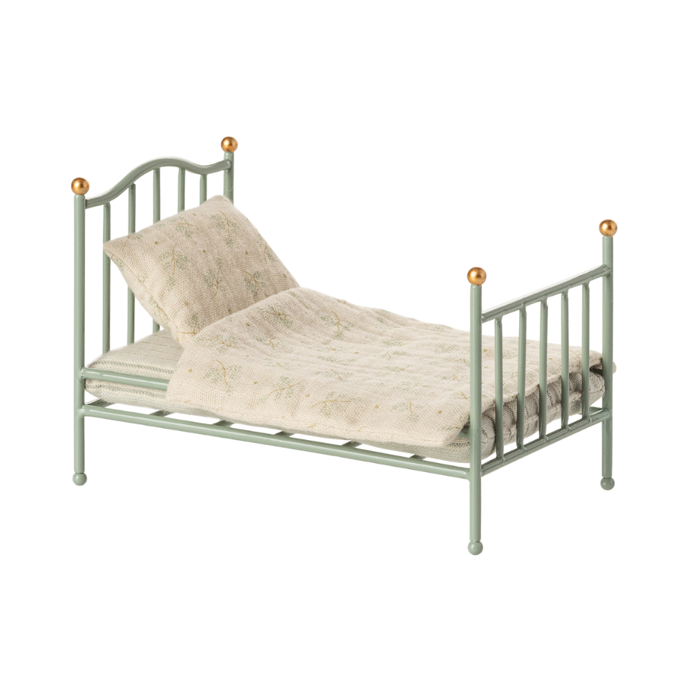 Maileg Metallbett Maus Mint