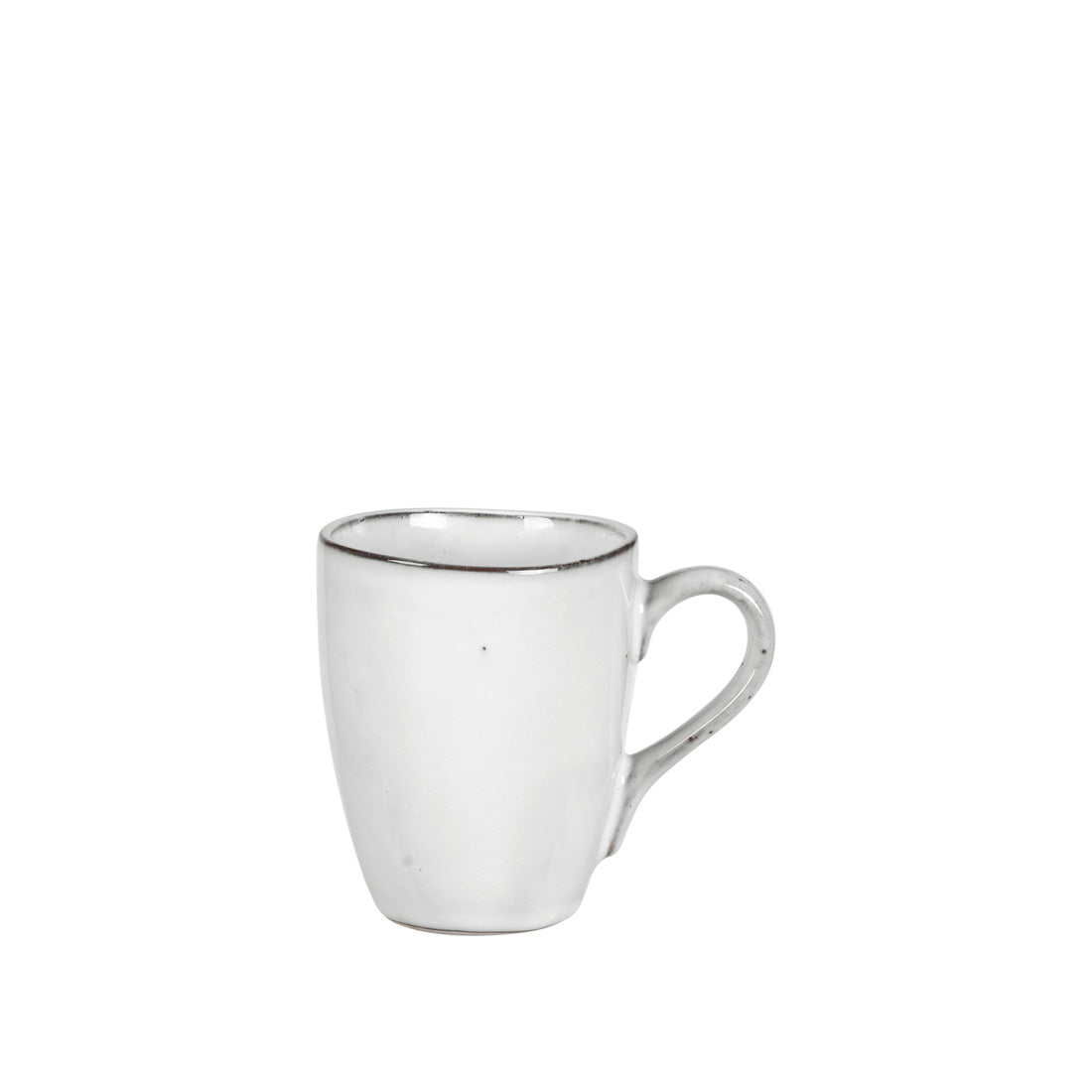 hellgraue Kaffetasse aus Steingut