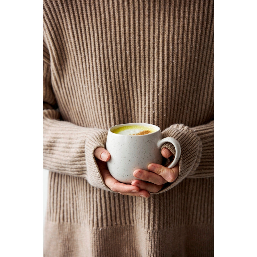 sehr große Teetasse in creme beige