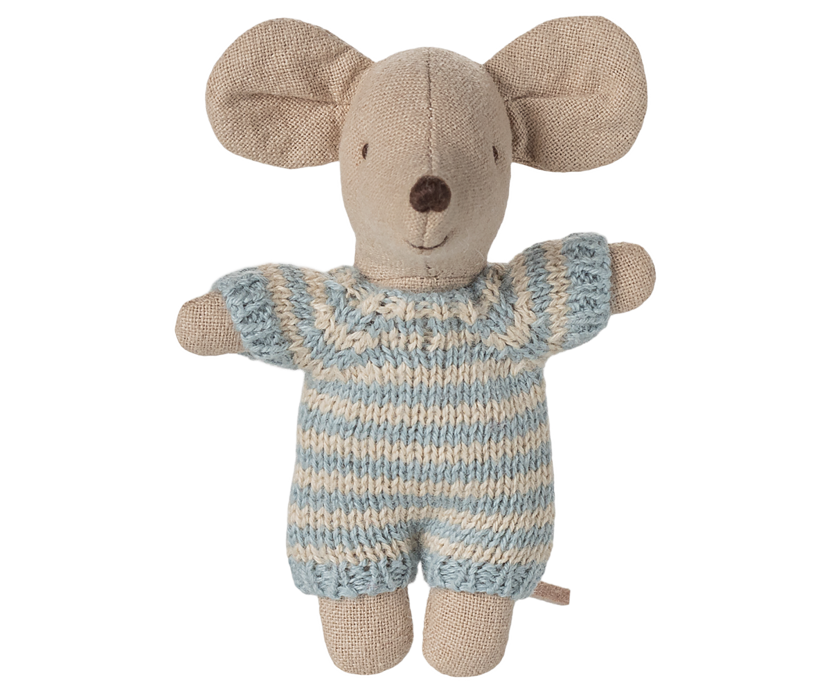 Maileg Maus / Baby in Tragetasche / Blau