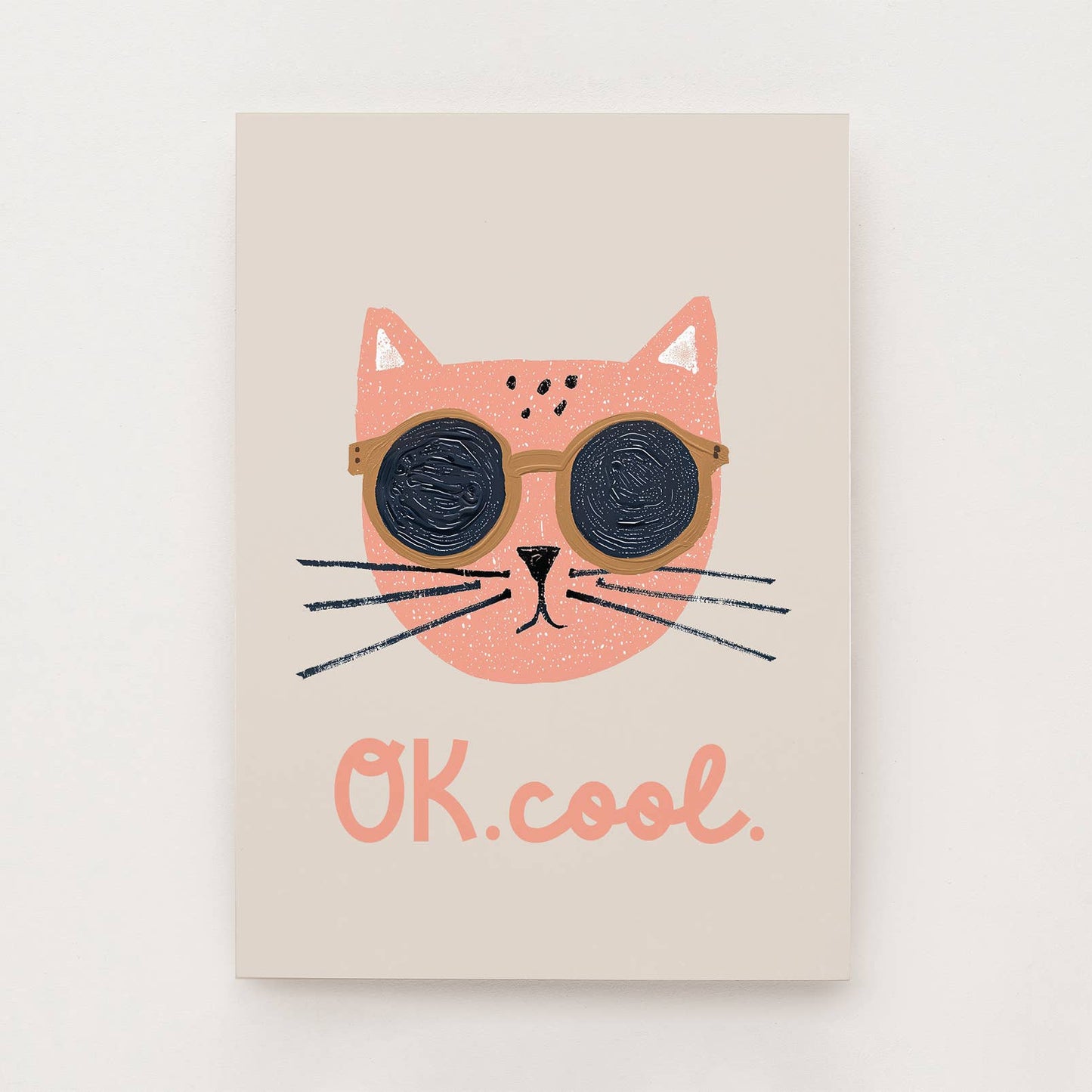 Katze mit Sonnenbrille und ok. cool