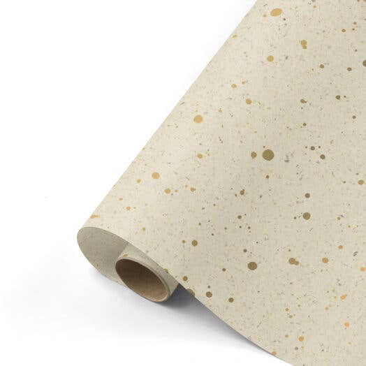 Geschenkpapier / Zufällige Punkte / Gold