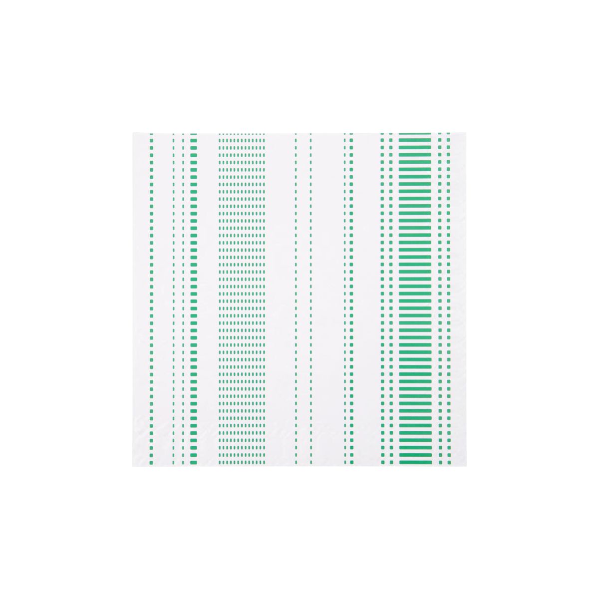 Papier Servietten mit grünen Streifen