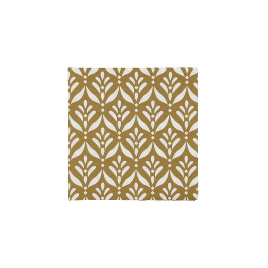 Papier Servieten mit Blumen Muster ocker Gold