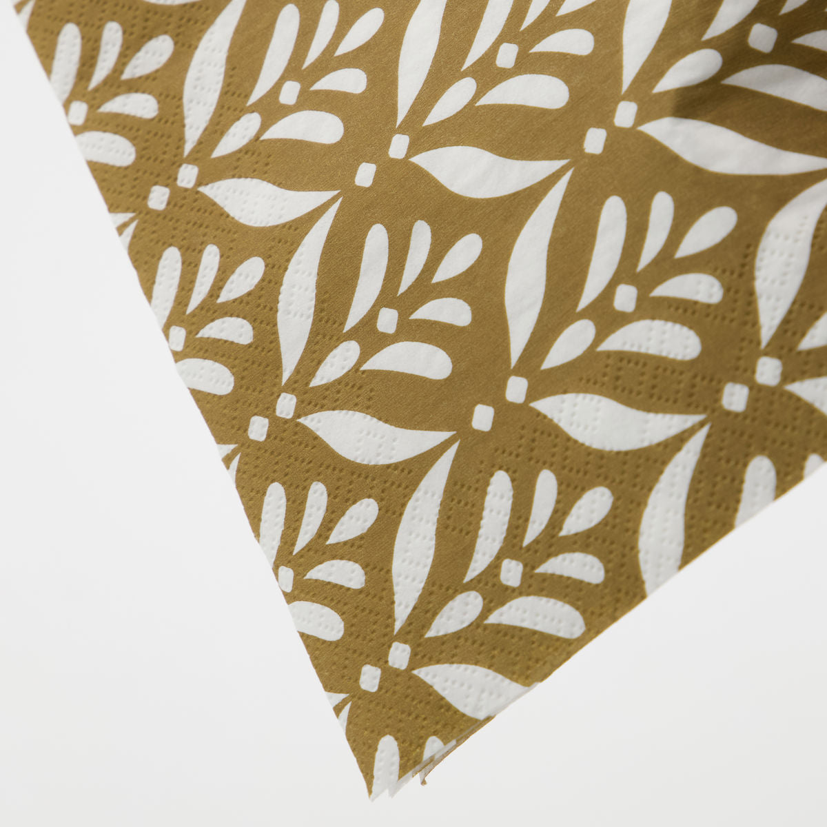 Papier Servieten mit Blumen Muster ocker Gold
