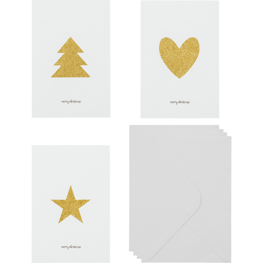House Doctor Weihnachtskarten / Glitzer