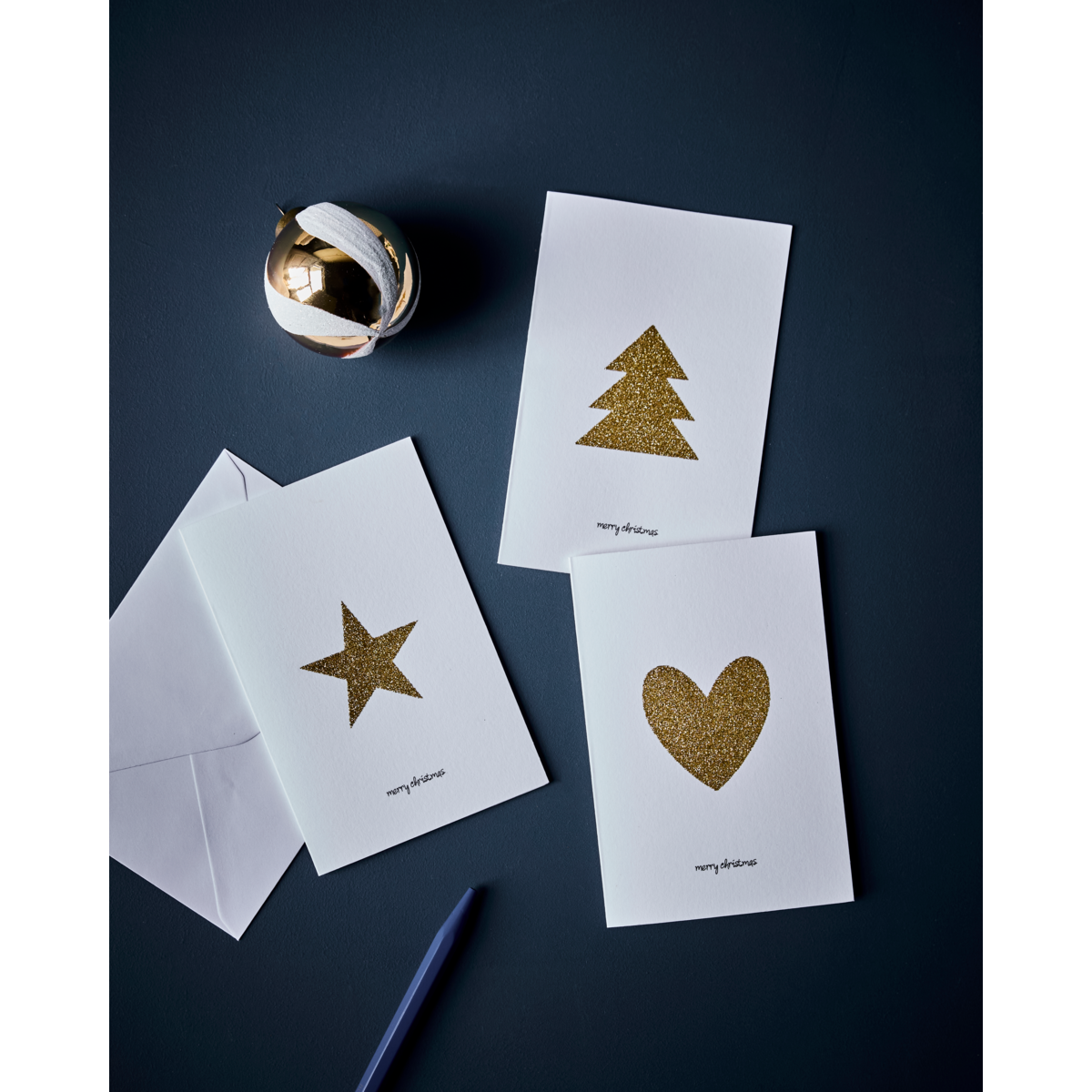House Doctor Weihnachtskarten / Glitzer
