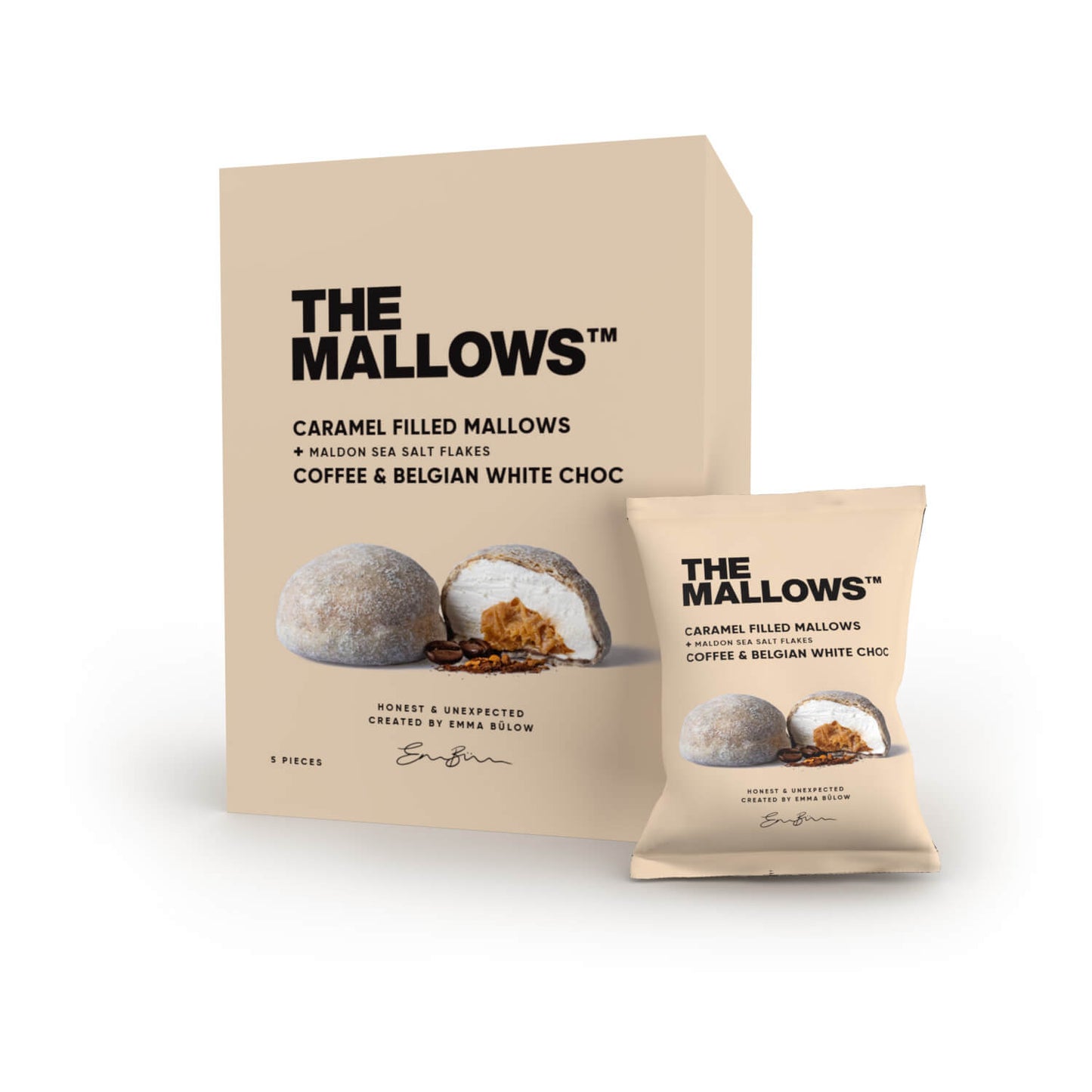 The Mallows Gefüllte Marshmallows / Kaffee & Weiße Schokolade