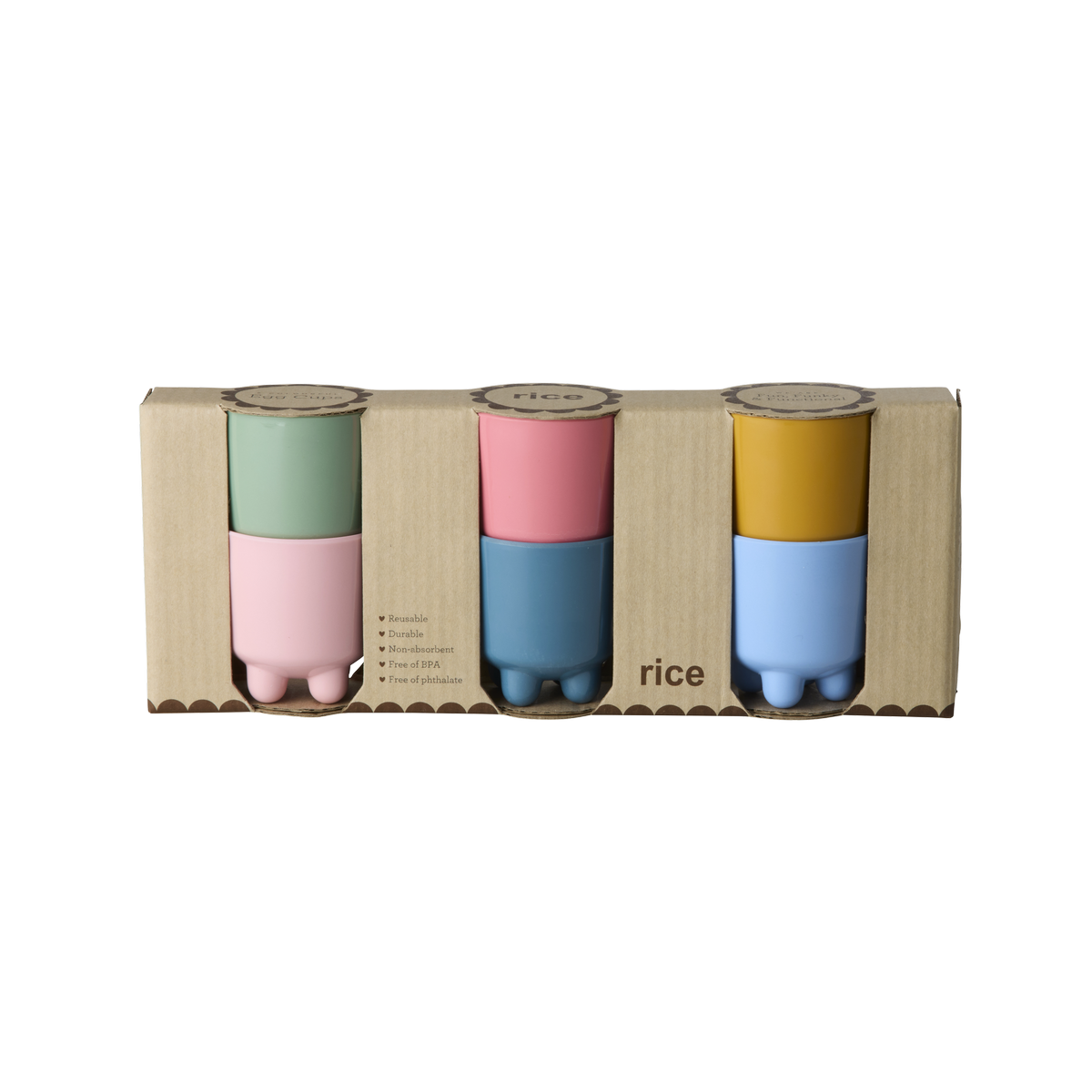 Bunte Eierbecher von Rice aus Melamin