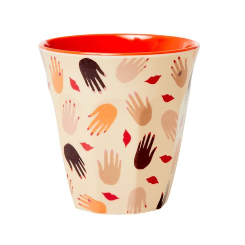 Rice Melamin Becher / Hands & Kisses