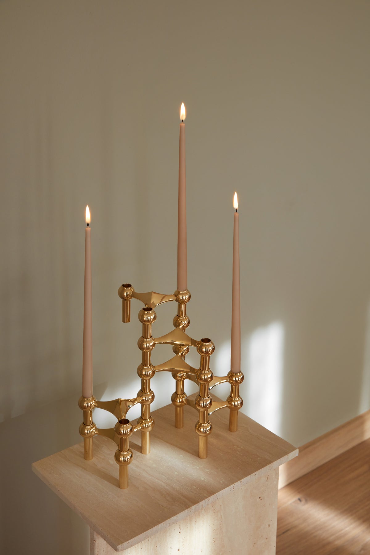 STOFF Nagel Kerzenhalter / Gold