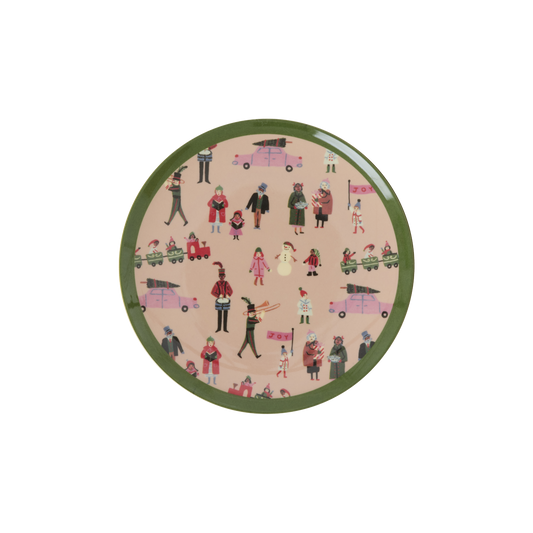 Kleiner Teller von Rice aus Melamin mit Weihnachtsmotiven