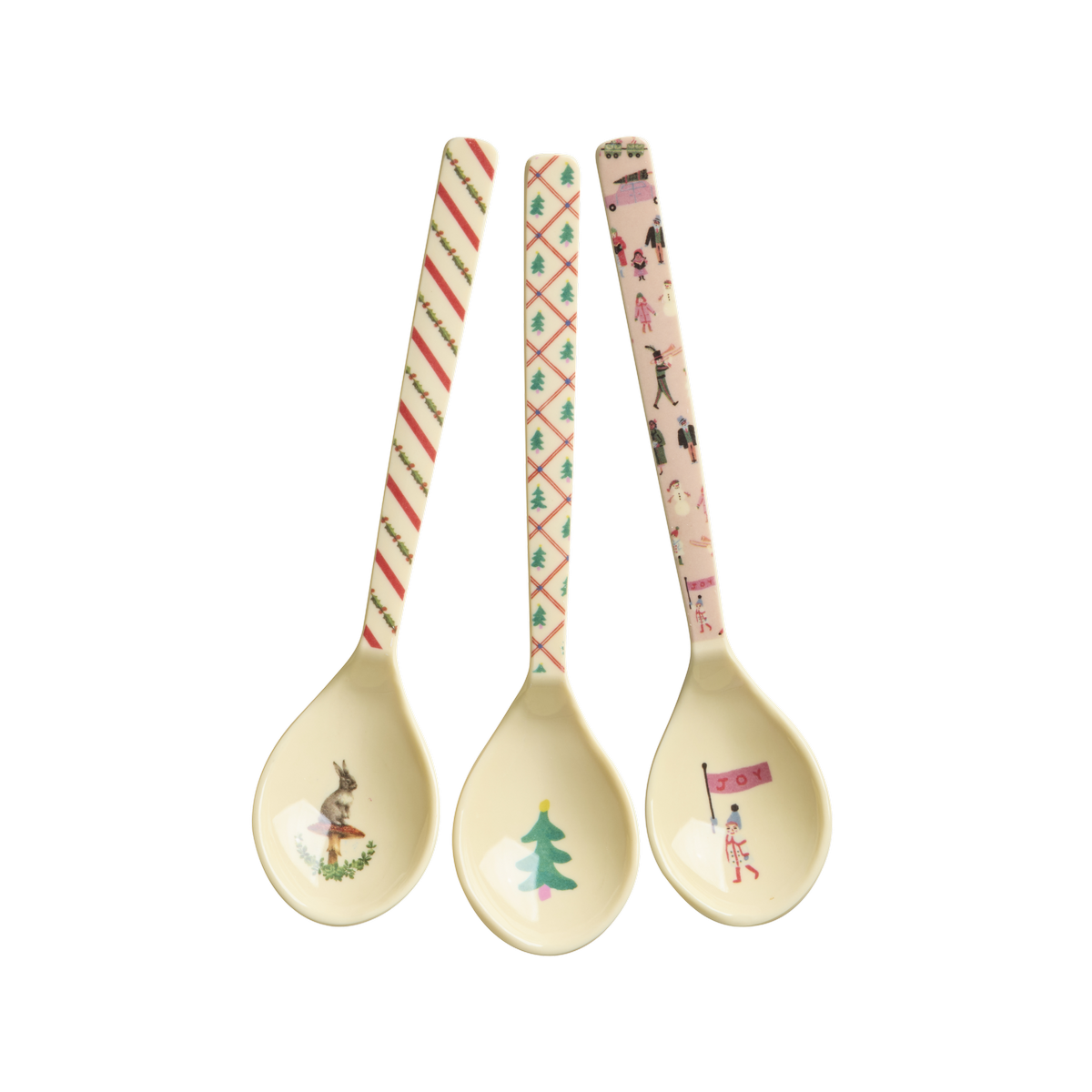 Melamin Löffel von Rice mit weihnachtlichen Motiven