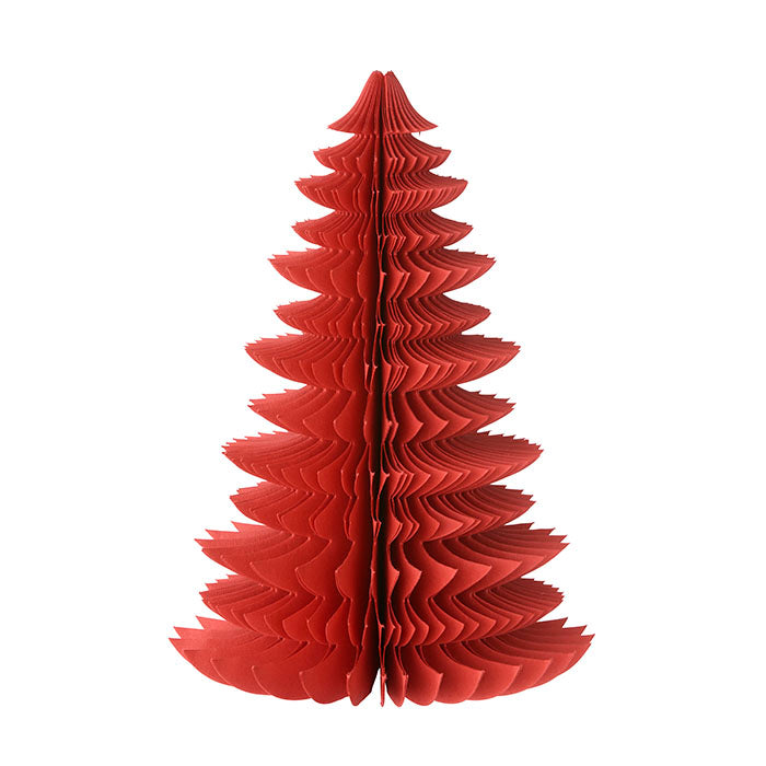 Roter gefalteter Papierbaum.