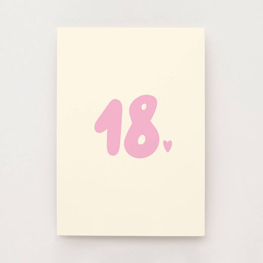Grußkarte zum 18. Geburtstag