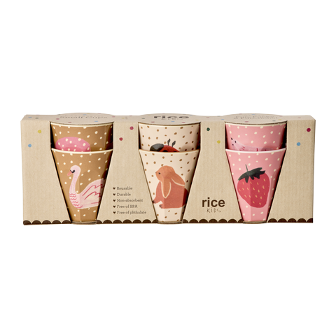 Melamin Becherset von Rice für Kinder