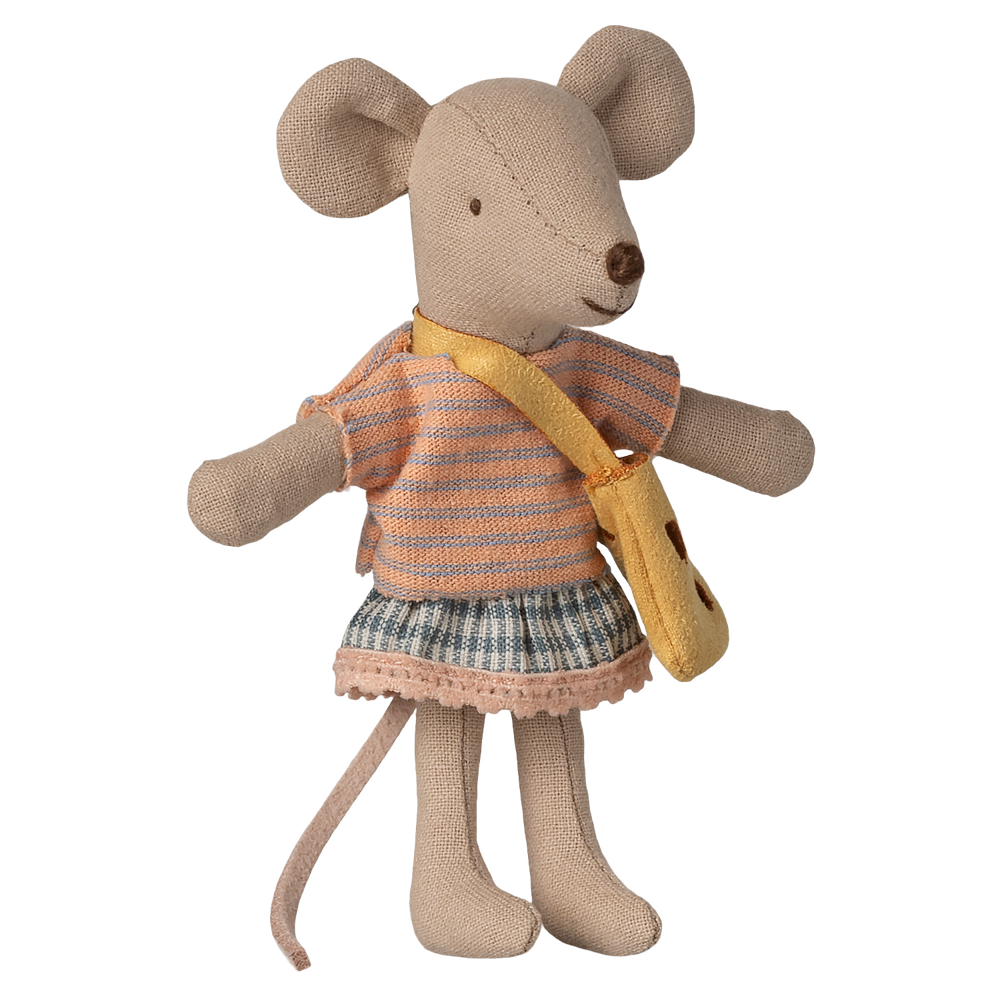 Kleine Schwester Maus mit Umhängetasche von Maileg