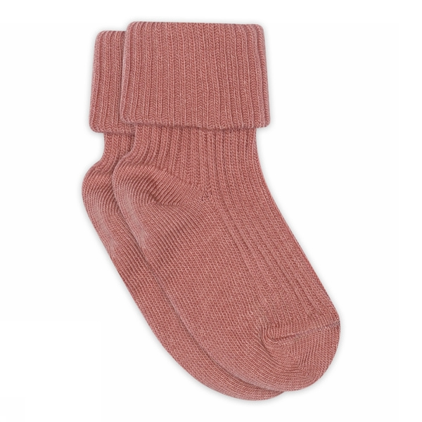 Wollsocken für Babies in der Farbe Vintage Rose