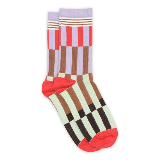 Bunte Streifensocken aus Baumwolle.