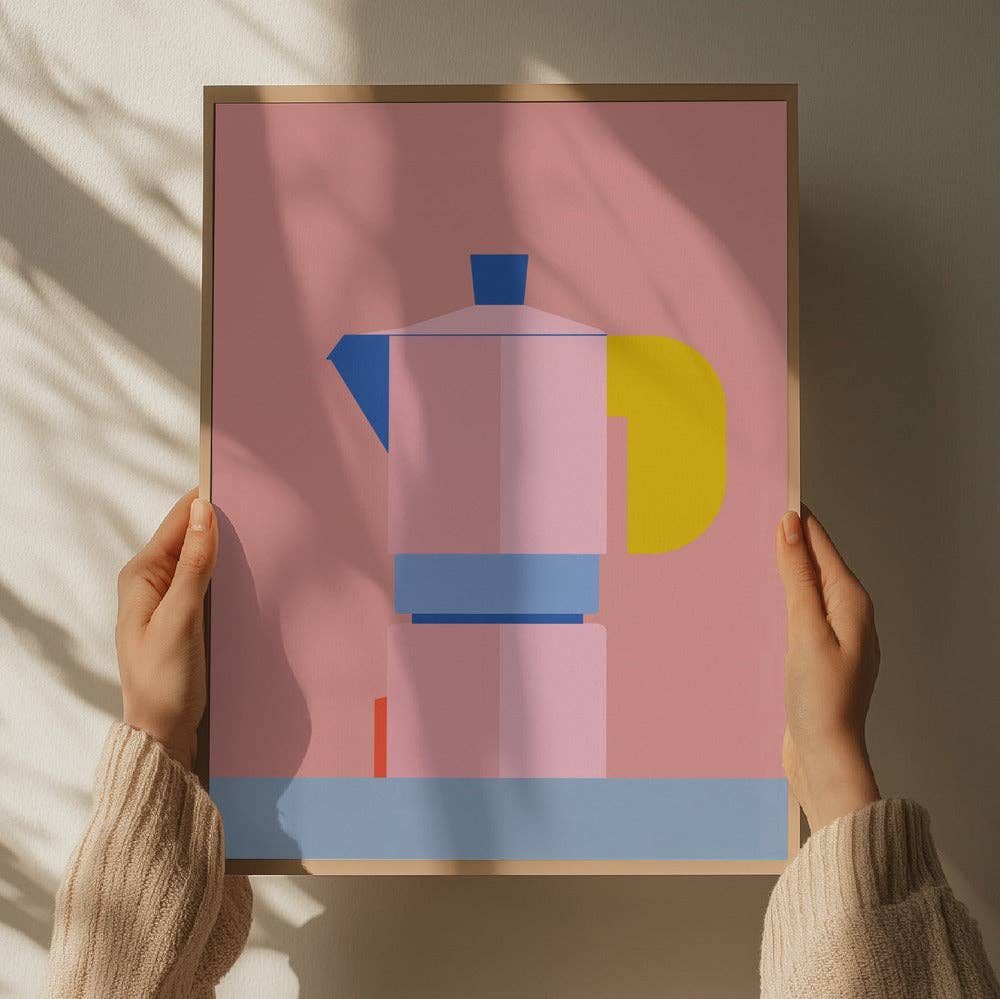 Poster „Rosa Mokka-Kanne“ – Motiv von Daria Ivanovna