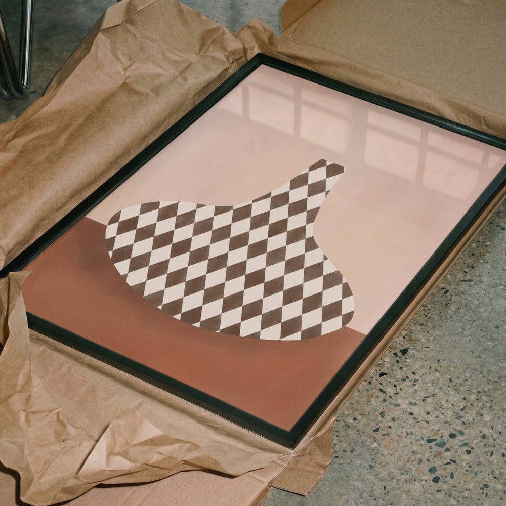 Poster „Abstrakte Harlekin-Vase“ – Motiv von Elena Ristova 