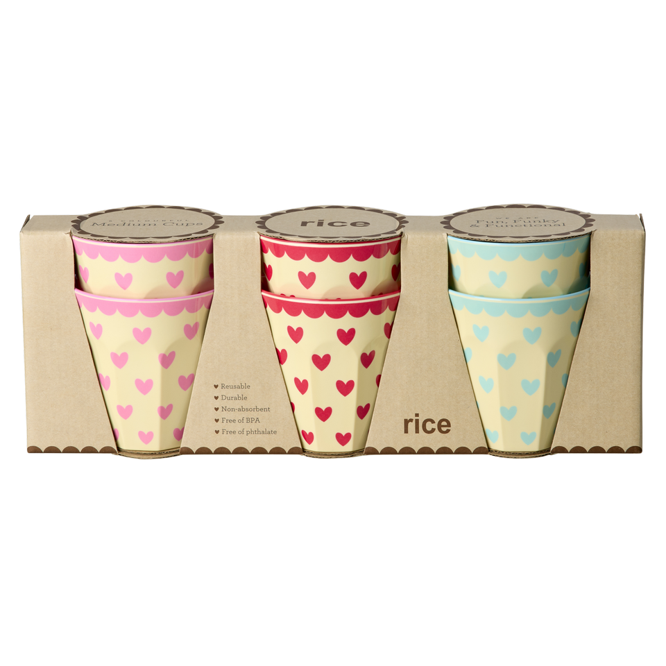 Melamin Becher von Rice mit Herzen