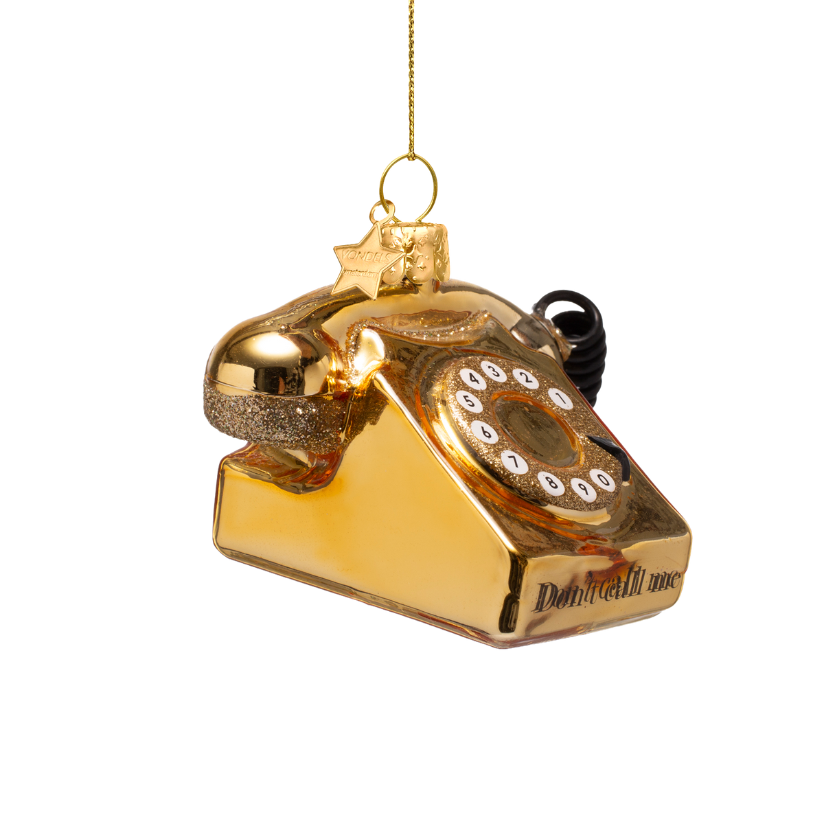 Baumschmuck goldenes Telefon