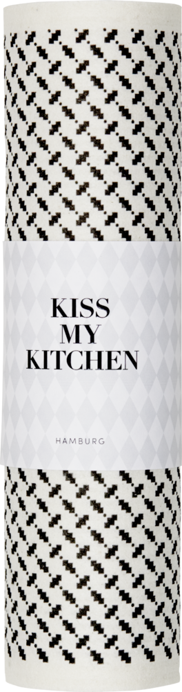 Kiss My Kitchen Schwammtuch-Rolle Pali Pur Black/White