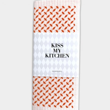 Kiss My Kitchen Schwammtuch Pali White Red