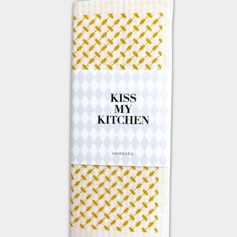 Kiss My Kitchen Schwammtuch Pali White Yellow